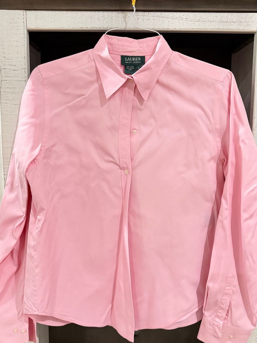 Ralph Lauren Pink Button-Front Dress Shirt